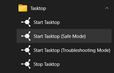 Start Tasktop (Safe Mode)