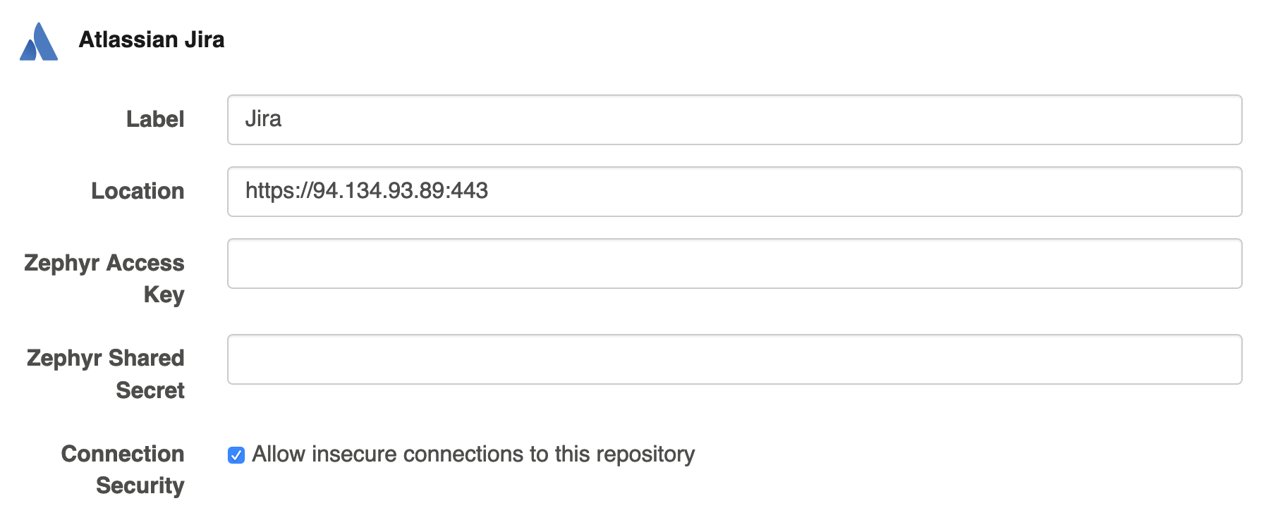 Jira Repository Connection