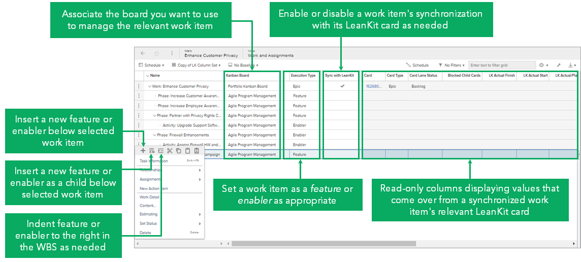 Work and Assignments - create associate features and enablers to deliver epic FastTrack Implementation Toolkit - 2021.png