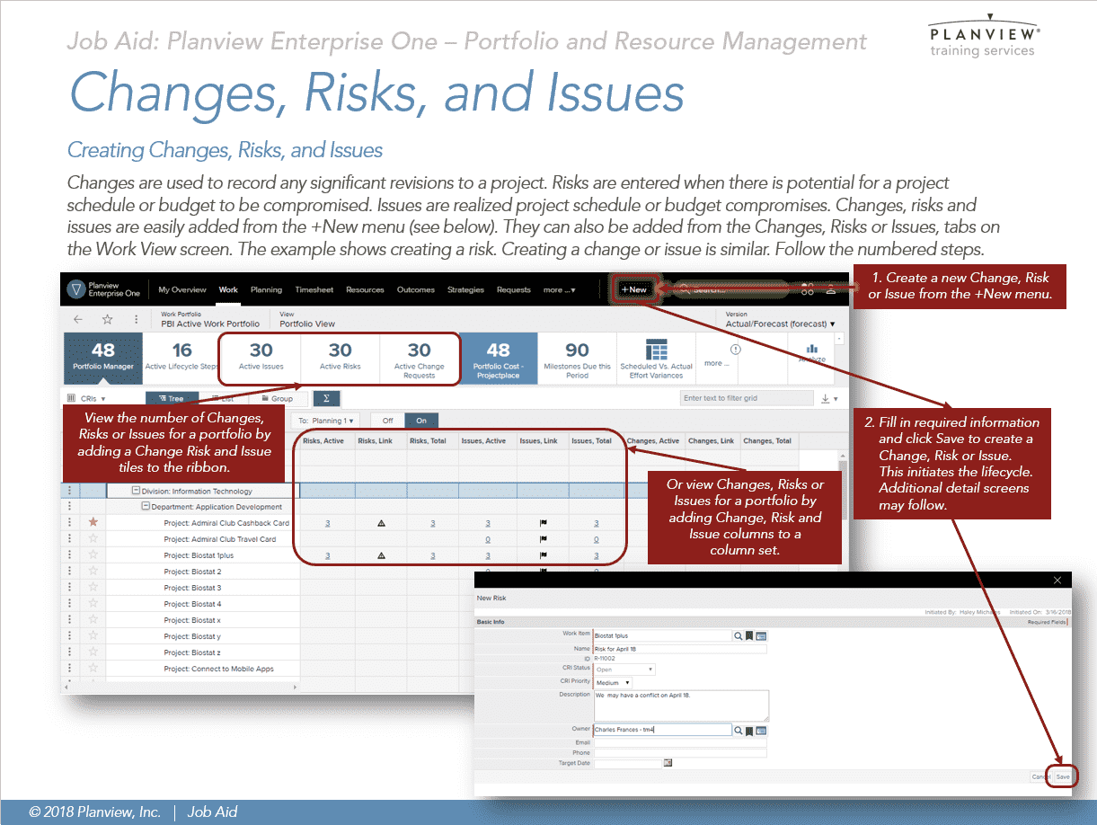 Changes, Risks, Issues 1
